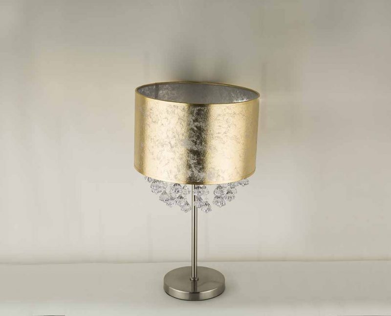Klassische Metalltischlampe Nickel Globo Amy – Bild 5