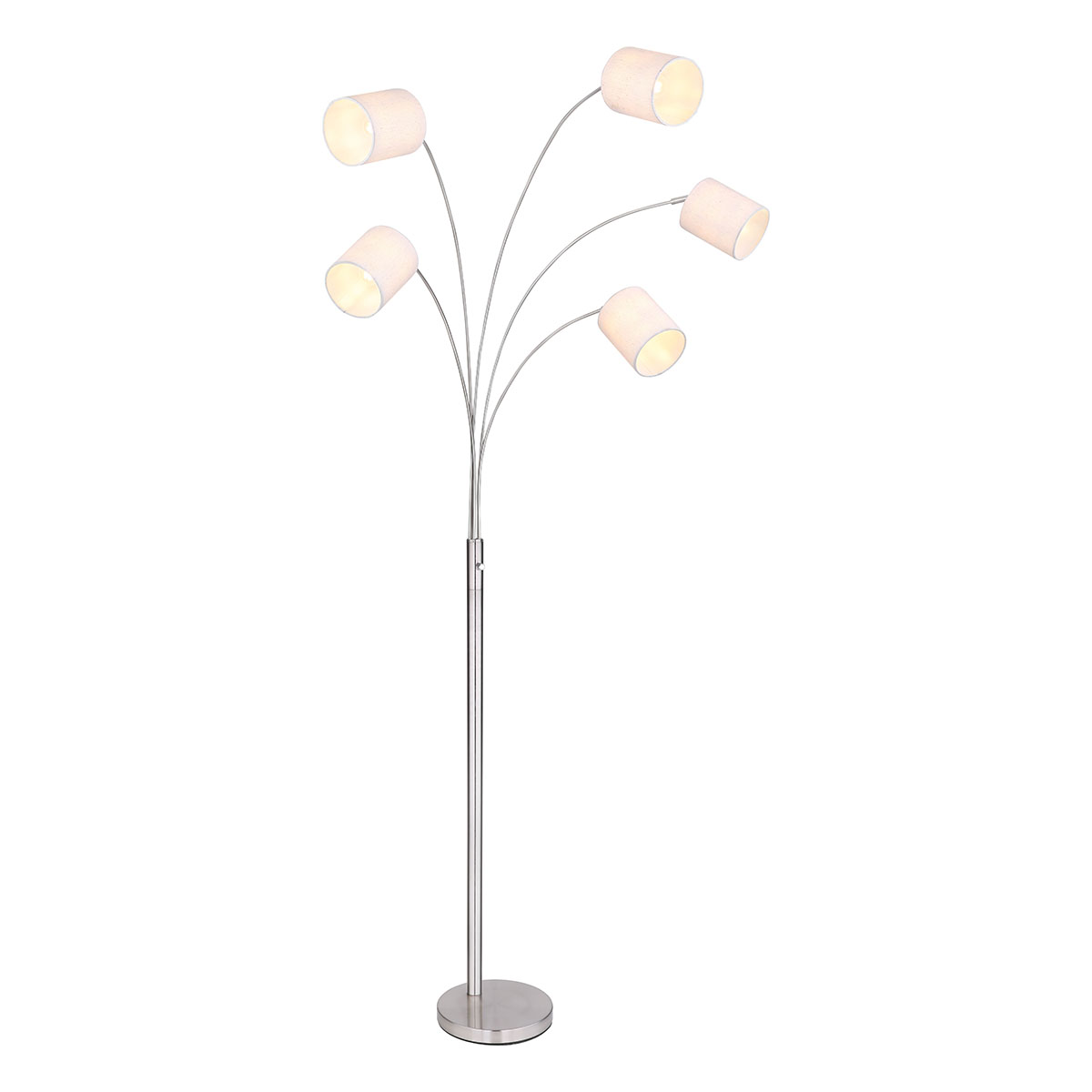 Klassische Nickel Metall Stehlampe Globo Ava