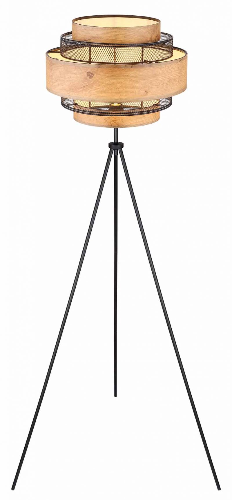 Ländliche schwarze Metall-Stehlampe Globo Soeni – Bild 2