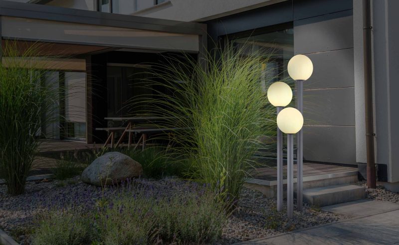 Moderne Aluminium-Stahl-Außenlampen Globo Laura – Bild 3
