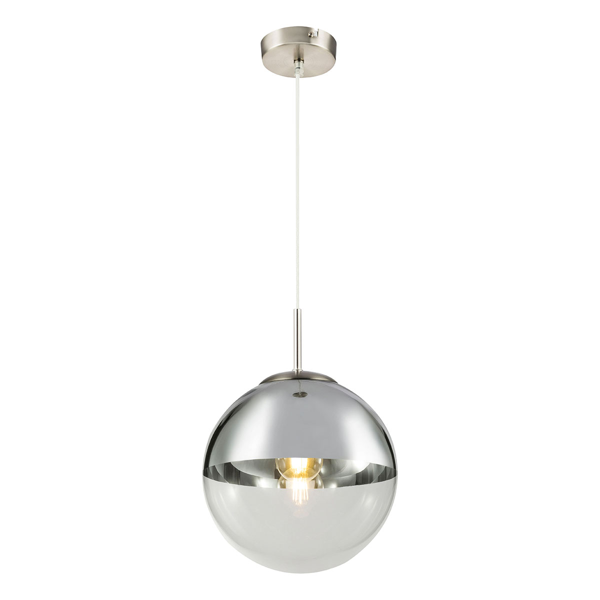 Moderne Nickel-Kugel-Hängelampe Globo Varus