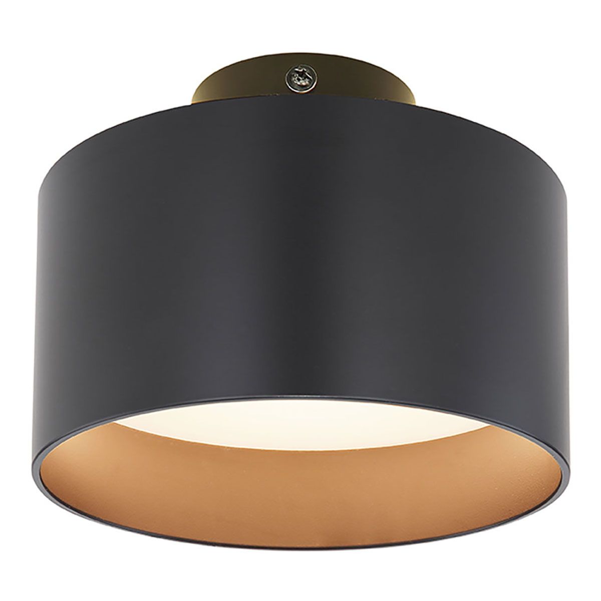 Moderne schwarze Aluminium-Deckenleuchte Globo Jenny