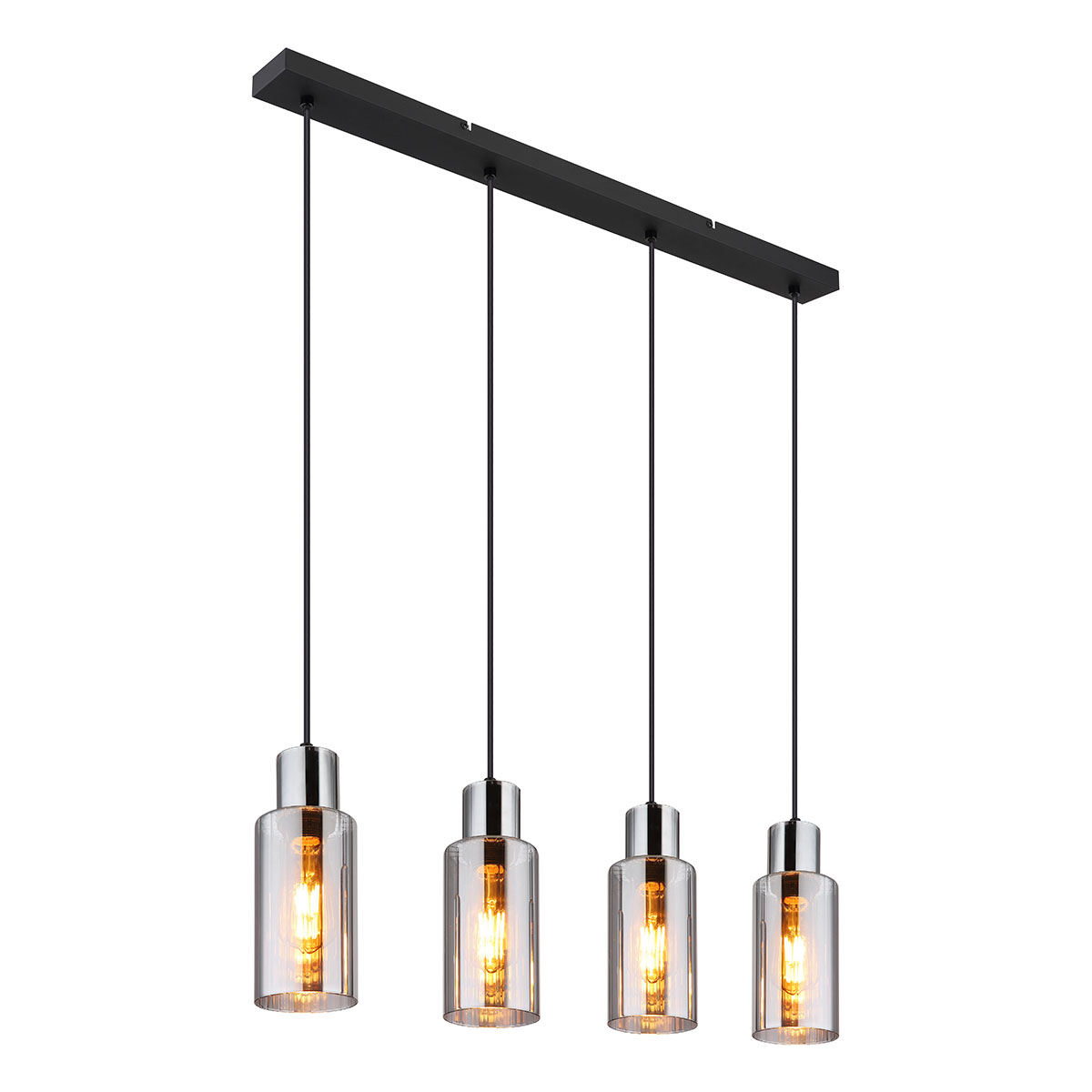 Moderne schwarze Metall-Hängelampen Globo Lidaria
