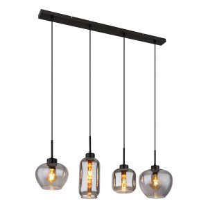 moderne-schwarze-metall-hängelampen-globo-matt-15549-4sh