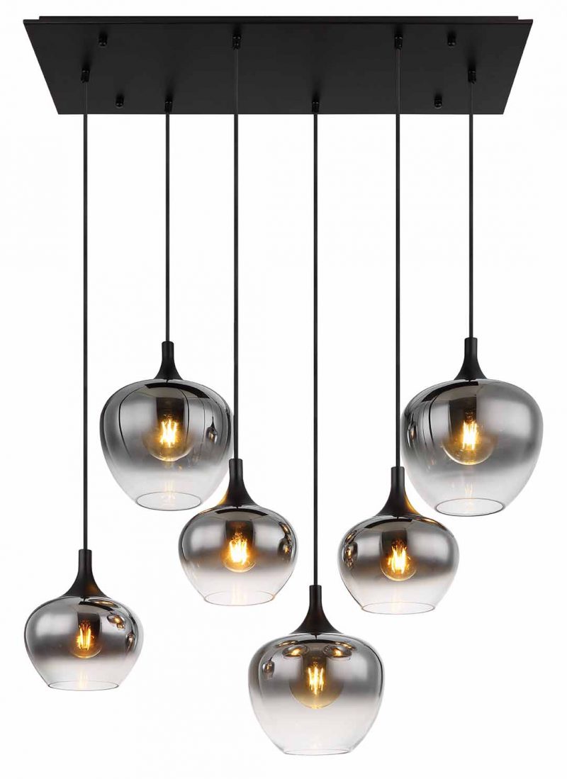 Moderne schwarze Metall-Hängelampen Globo Maxy – Bild 2
