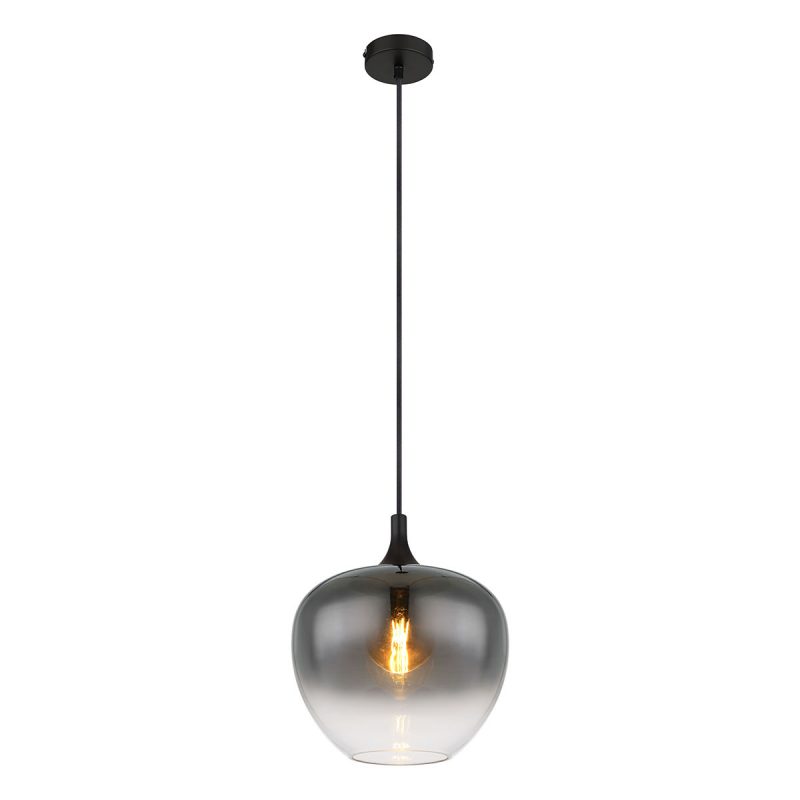 moderne-schwarze-rauchglas-metall-hängelampe-globo-maxy-15548h1