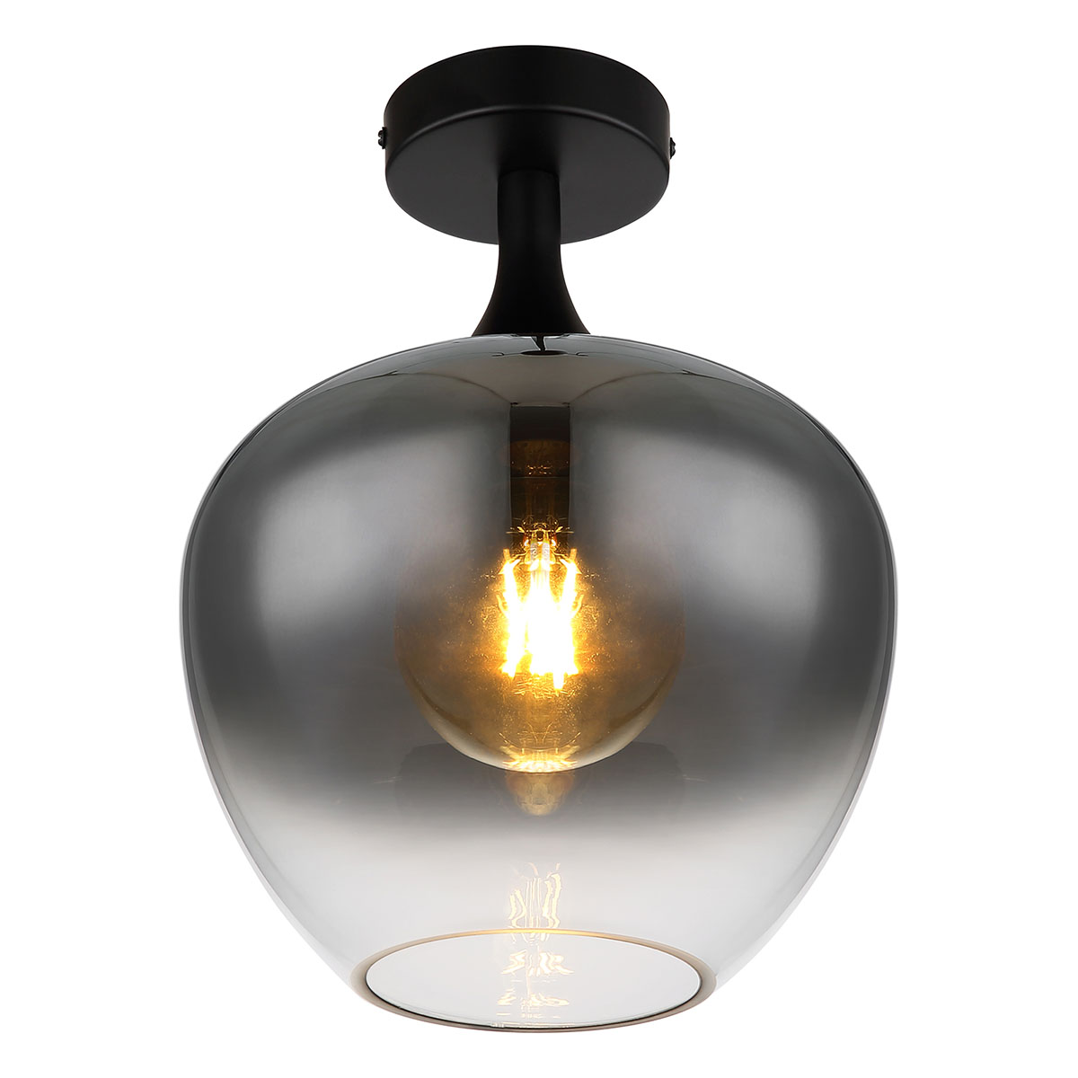 Runde moderne schwarze Deckenlampe Globo Maxy