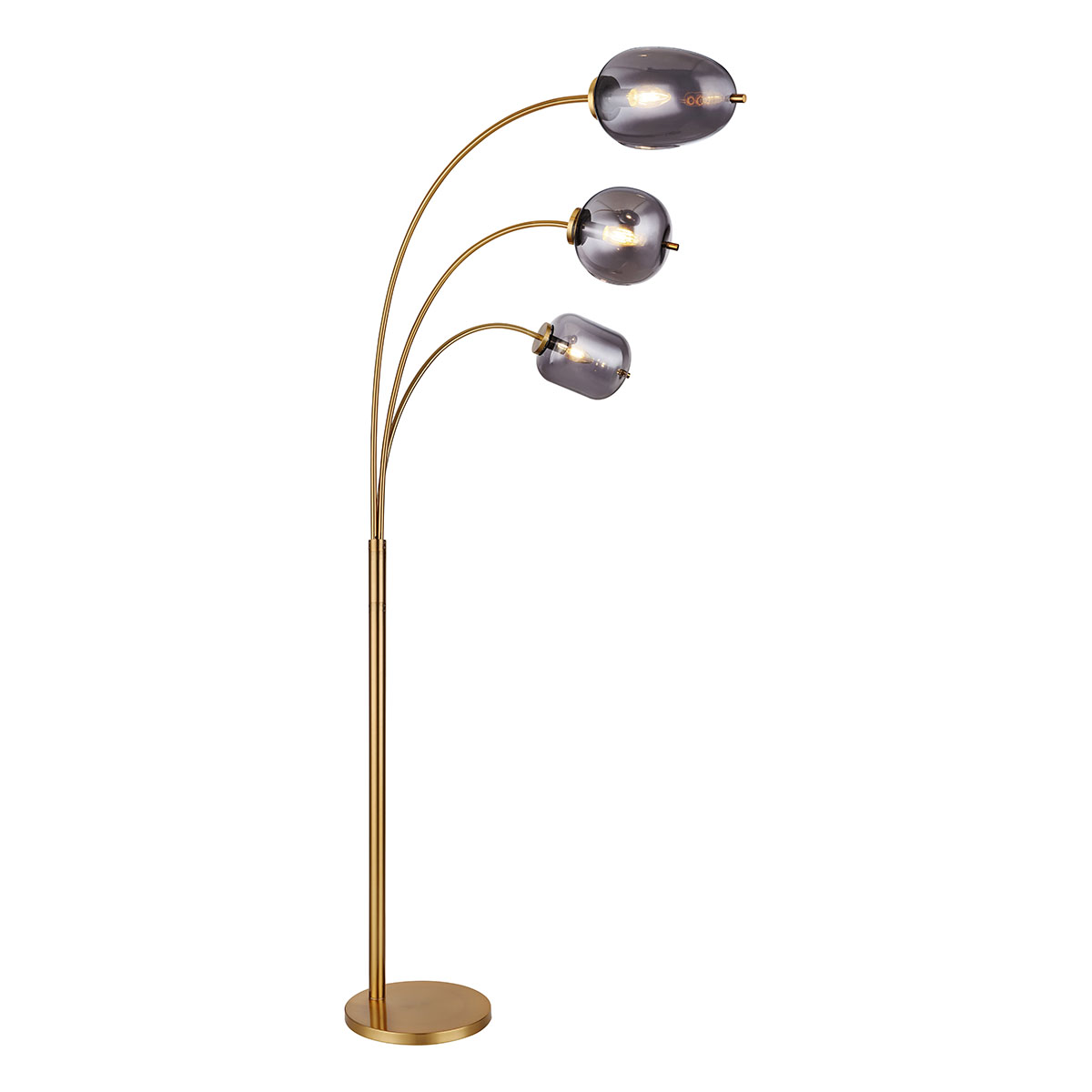 Stehlampe Metall Messing klassisch Globo Blacky I