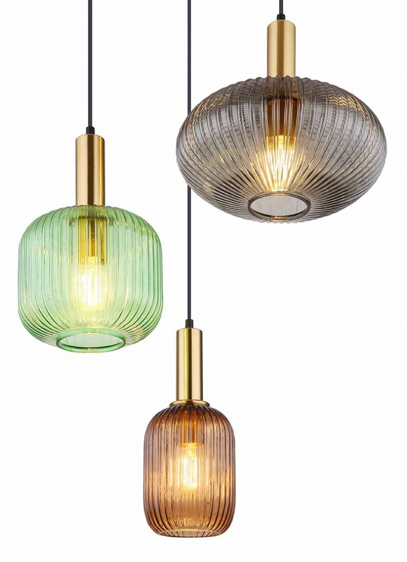 Trendy Messing Metall Hängelampe Globo Normy – Bild 2