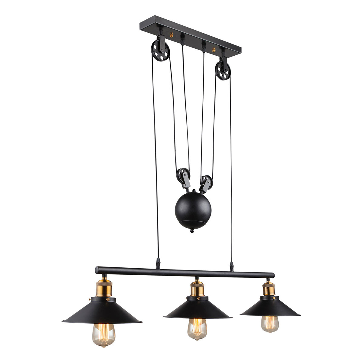 Vintage-Kupfer-Metall-Hängelampe Globo Lenius