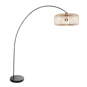 lange-bogen-stehlampe-schwarz-mit-natur-schirm-mexlite-solva-4156zw