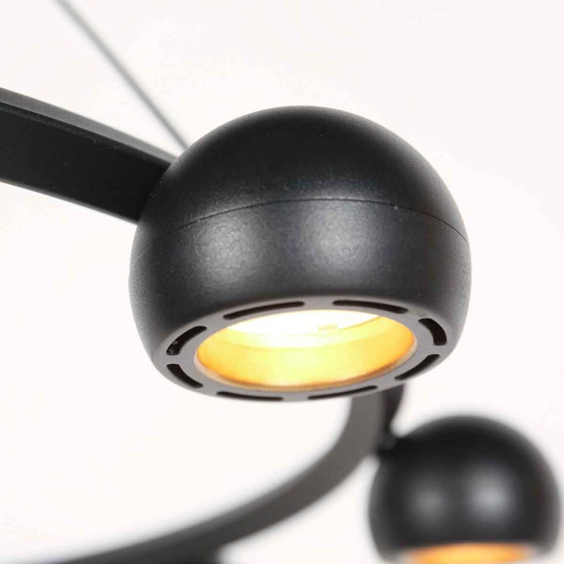 Retro runde schwarze Pendelleuchte im modernen Design Steinhauer Marcadore – Bild 9
