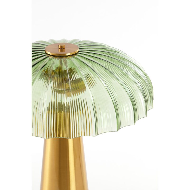 Grün/goldene Tischlampe Pilzform Light & Living Fungo – Bild 2
