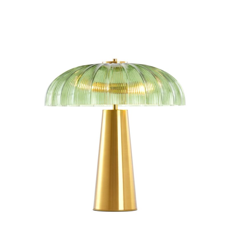 Grün/goldene Tischlampe Pilzform Light & Living Fungo – Bild 7