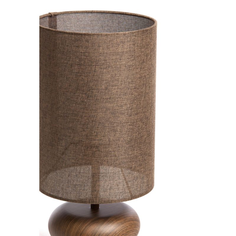 Braune Japandi-Tischlampe mit 3-Holzplatten Light & Living Danialo – Bild 2
