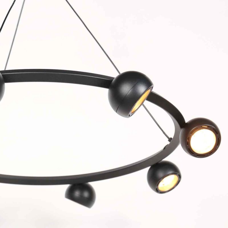 Retro runde schwarze Pendelleuchte im modernen Design Steinhauer Marcadore – Bild 12