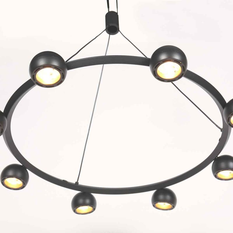 Retro runde schwarze Pendelleuchte im modernen Design Steinhauer Marcadore – Bild 13