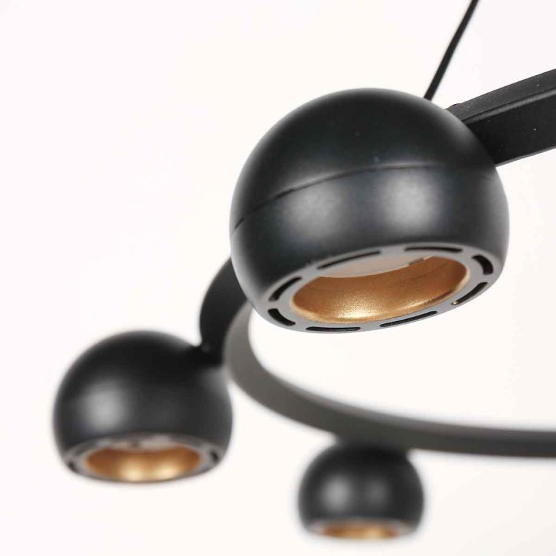 Retro runde schwarze Pendelleuchte im modernen Design Steinhauer Marcadore – Bild 4