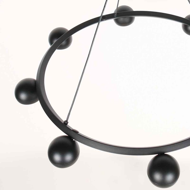 Retro runde schwarze Pendelleuchte im modernen Design Steinhauer Marcadore – Bild 11