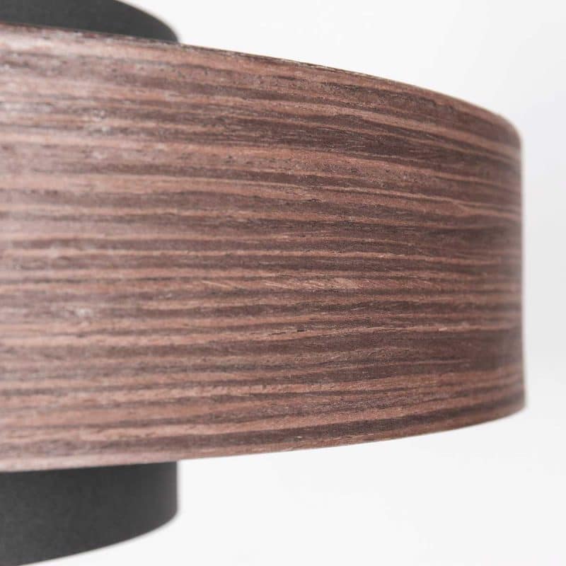 Runde holzfarbene retro Hängelampe Anne Lighting Flinter - Ø50 cm – Bild 9