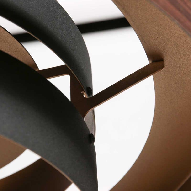 Runde holzfarbene retro Hängelampe Anne Lighting Flinter - Ø50 cm – Bild 11
