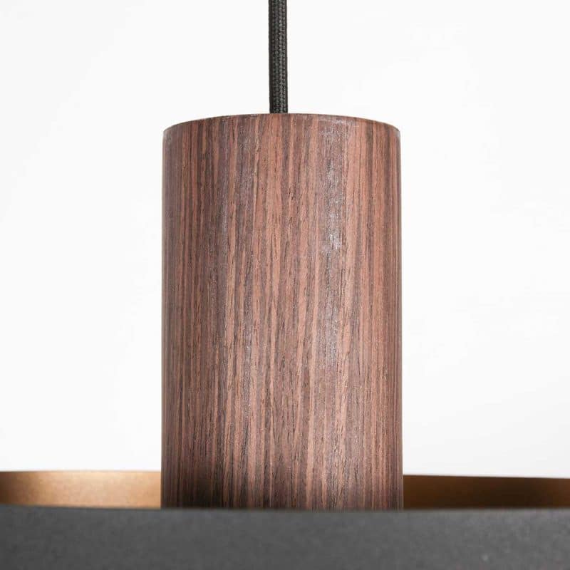 Runde holzfarbene retro Hängelampe Anne Lighting Flinter - Ø50 cm – Bild 8