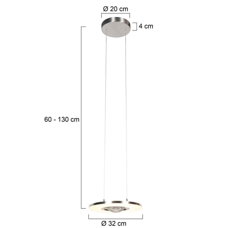Moderne Stahl-Metall-Hängelampe Steinhauer Soleil – Bild 8