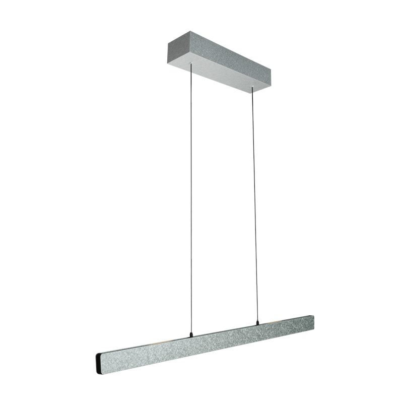 Stahlfarbene Design-Pendelleuchte mit Motiondimmer Steinhauer Fluxy - 120cm – Bild 2