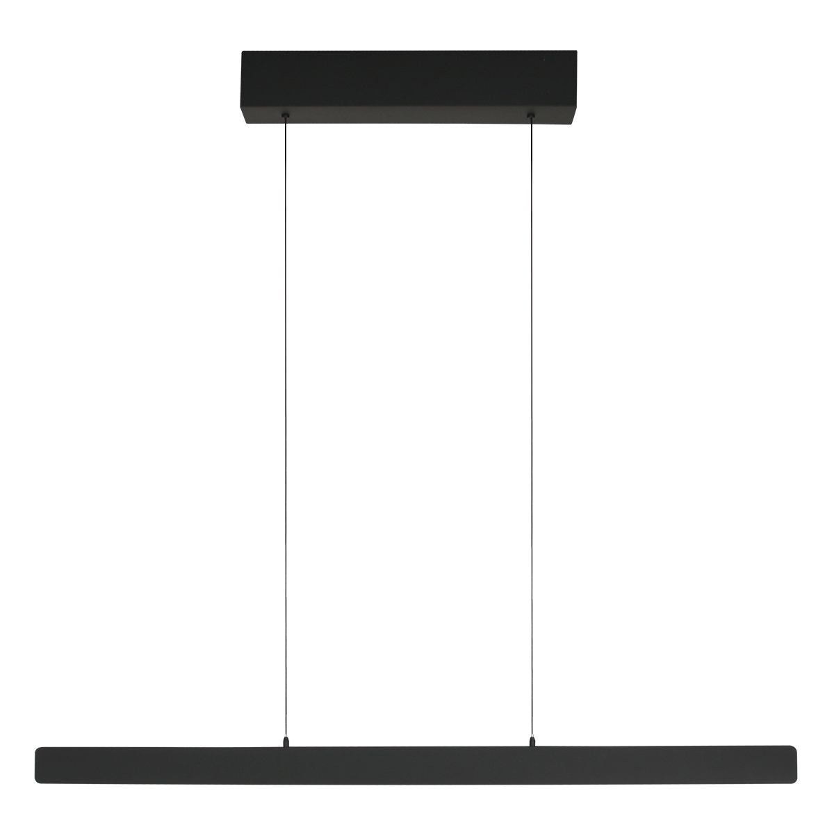 Schwarze Design-Esstischleuchte mit Motiondimmer Steinhauer Fluxy - 120cm