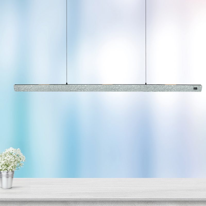 Champagnerfarbene Stahl-Design-Hängelampe mit Dimmer Steinhauer Fluxy - 160cm – Bild 3