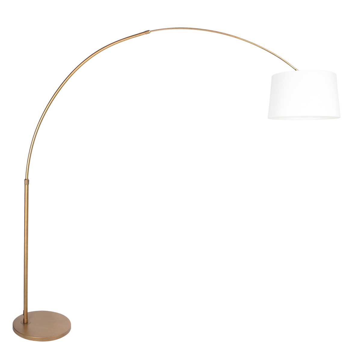 Bronzefarbene Stehlampe mit weißem Schirm Steinhauer Sparkled Light